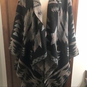 Michael Stars Aztec Hooded Poncho